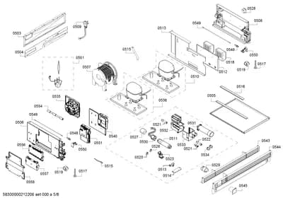 Door & Housing, shelves trays (0501-0577)