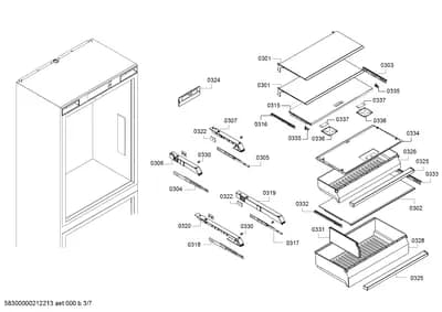 Rails, shelves trays (0301-0337)