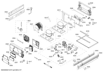 Door & Housing, shelves trays (0501-0577)