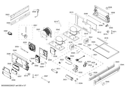 Door & Housing, shelves trays (0501-0588)