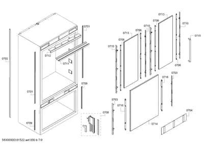 Door & Housing, Screws (0701-0716)