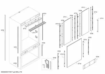 Door & Housing, Screws (0701-0716)