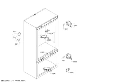 Door & Housing, Hinges (0501-0522)