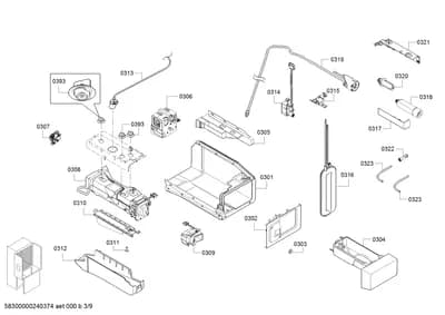 Door & Housing, drawers (0301-0323)
