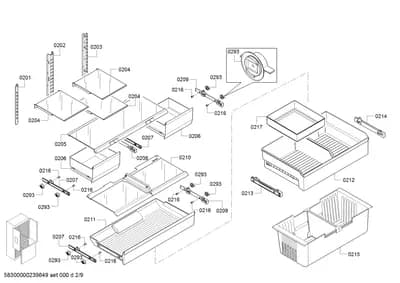 drawers, Rails (0201-0217)