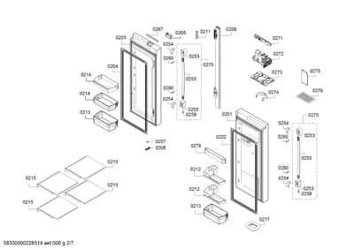 Door & Housing, shelves trays (0201-0278)