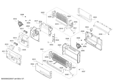 Door & Housing, Fan Parts (0501-0537)