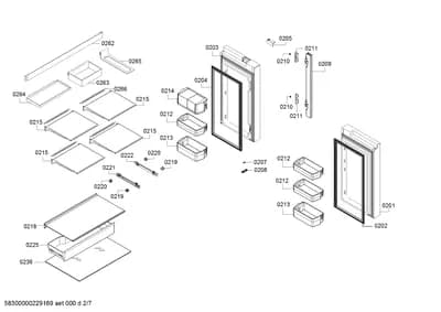 Door & Housing, shelves trays (0201-0266)