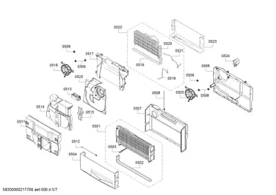 Door & Housing, Fan Parts (0501-0537)