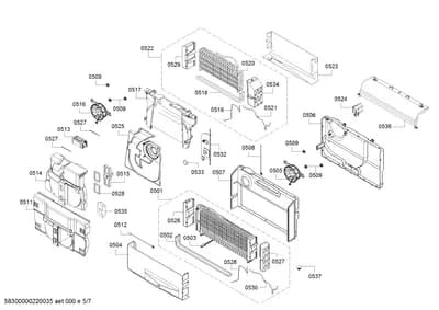 Door & Housing, Fan Parts (0501-0537)