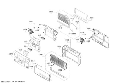 Door & Housing, Fan Parts (0501-0537)