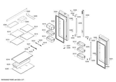 Door & Housing, shelves trays (0201-0270)