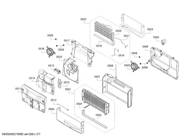 Door & Housing, Fan Parts (0501-0537)