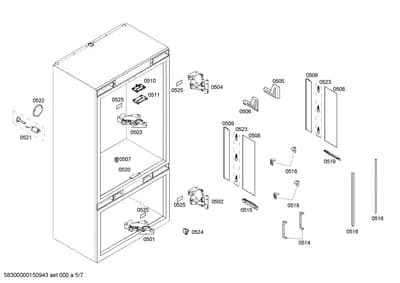 Door & Housing, Hinges (0501-0528)