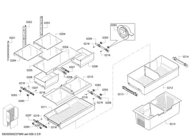 drawers, Rails (0201-0215)