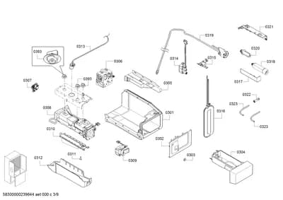 Door & Housing, drawers (0301-0323)