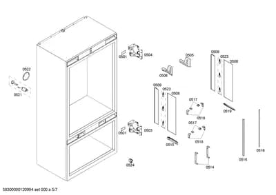 Door & Housing, Hinges (0501-0524)