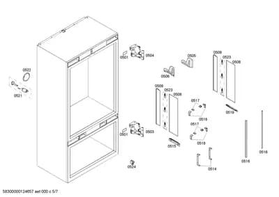 Door & Housing, Hinges (0501-0524)