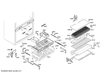 Door & Housing, connectionpieces (0401-0433)