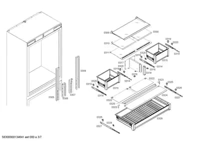 shelves trays, Rails (0305-0330)
