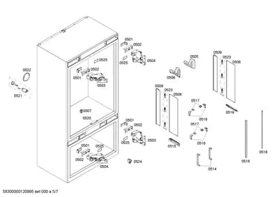 Door & Housing, Hinges (0503-0524)