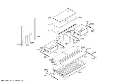 shelves trays, Rails (0305-0330)