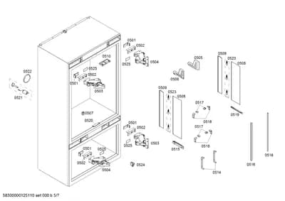 Door & Housing, Hinges (0503-0524)
