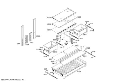 shelves trays, Rails (0305-0330)