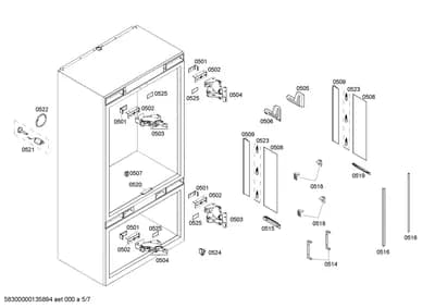 Door & Housing, Hinges (0503-0524)