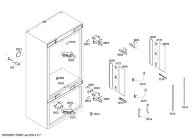 Door & Housing, Hinges (0501-0524)