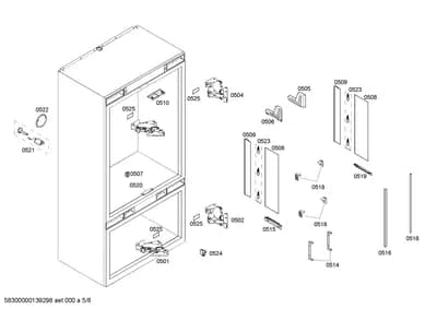 Door & Housing, Hinges (0501-0528)