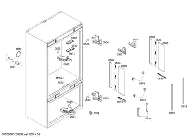 Door & Housing, Hinges (0501-0528)