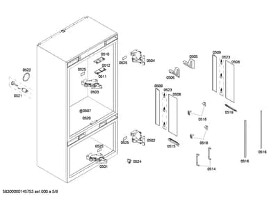 Door & Housing, Hinges (0501-0528)