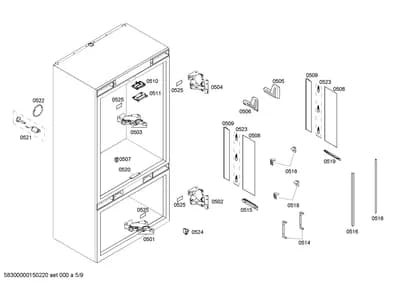 Door & Housing, Hinges (0501-0528)