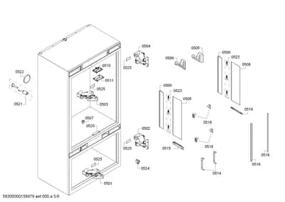 Door & Housing, Hinges (0501-0528)