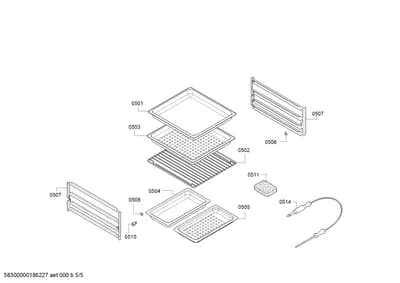 other gas parts, shelves trays (0501-0514)