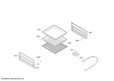 other gas parts, shelves trays (0501-0514)