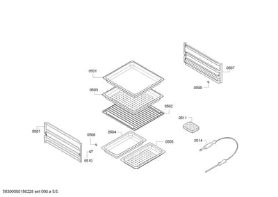 other gas parts, shelves trays (0501-0514)