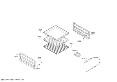 other gas parts, shelves trays (0501-0514)