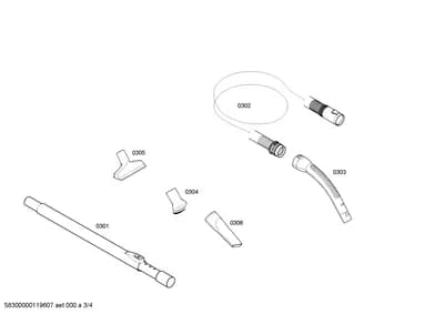 Hoses, handles knobs  (0301-0306)