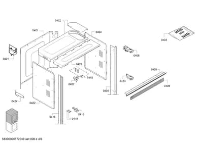 Screws, doors & housing (0401-0421)