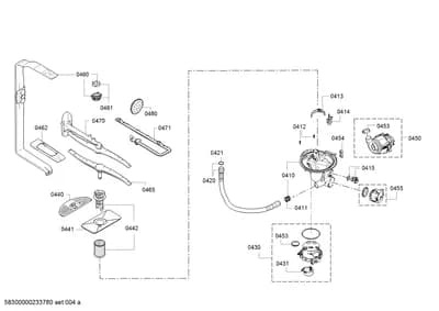 Door & Housing, Spray Arms (0410-8102)
