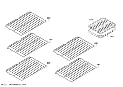 shelves trays, Screws (0901-0950)