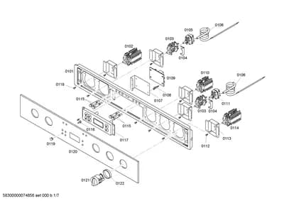 Screws, thermostats (0101-0121)