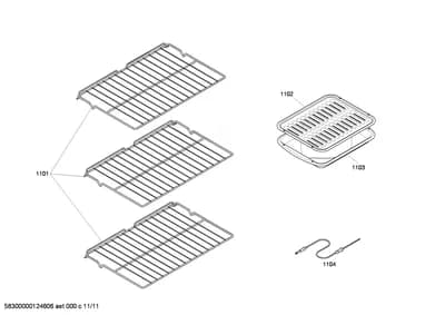 shelves trays (1101-1104)