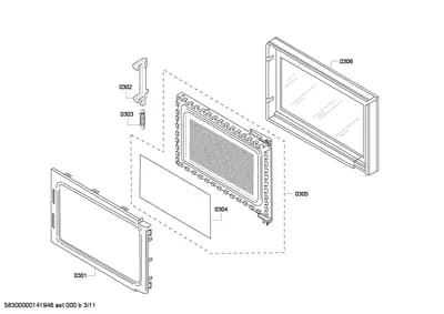 Door & Housing, shelves trays (0301-0351)