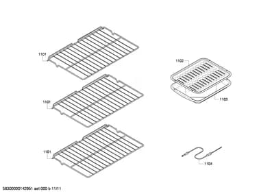 shelves trays (1101-1104)