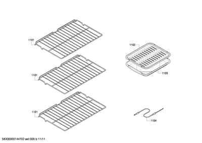 shelves trays (1101-1104)