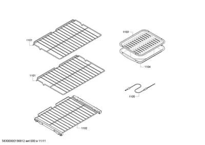 shelves trays (1101-1105)