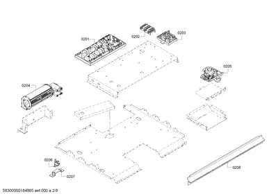 Fan Parts, latches (0201-0265)